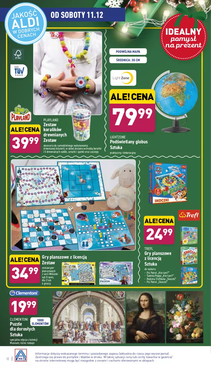 Gazetka promocyjna Aldi - Katalog Moda i Dom - ważna 08.12 do 12.12.2021 - strona 12 - produkty: Frozen, Gra, Gry, Inka, Koc, Mus, Psi Patrol, Puzzle, Ser