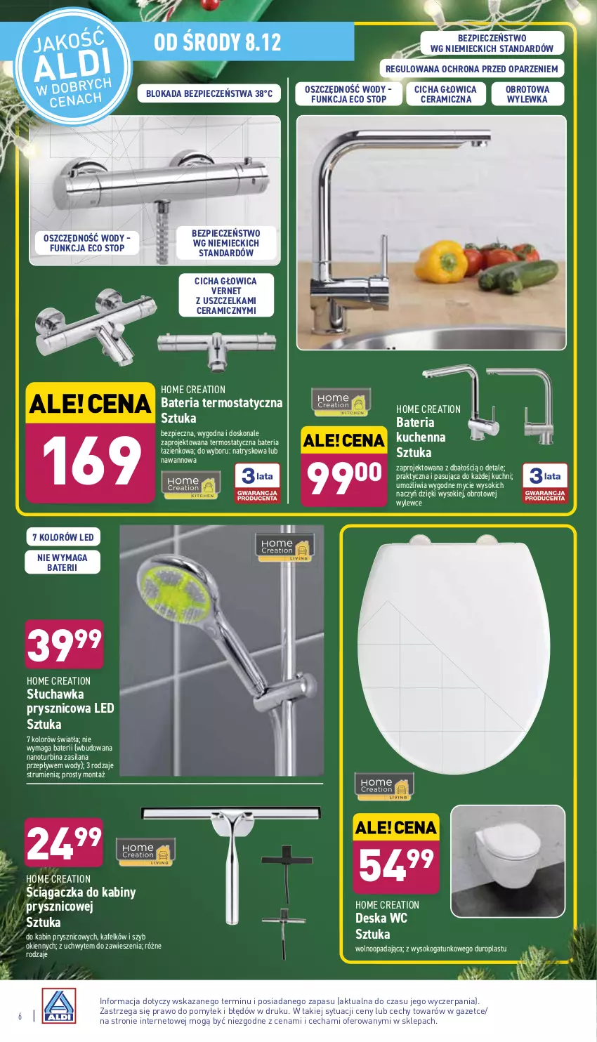 Gazetka promocyjna Aldi - Katalog Moda i Dom - ważna 08.12 do 12.12.2021 - strona 6 - produkty: Bateria, Bateria kuchenna, LANA, Piec, Rum, Silan, Słuchawka prysznicowa, Sok, Termos, Top