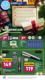 Gazetka promocyjna Aldi - Katalog Moda i Dom - Gazetka - ważna od 12.12 do 12.12.2021 - strona 14 - produkty: Piec, Papier ozdobny, Papier do pakowania, Sweter, Gra, Papier, Rama, Remington, Lokówka, Pieczątka, Szal, Kosz, Koszula, Golarka, Szynka, Maszynka, Suszarka, Fa