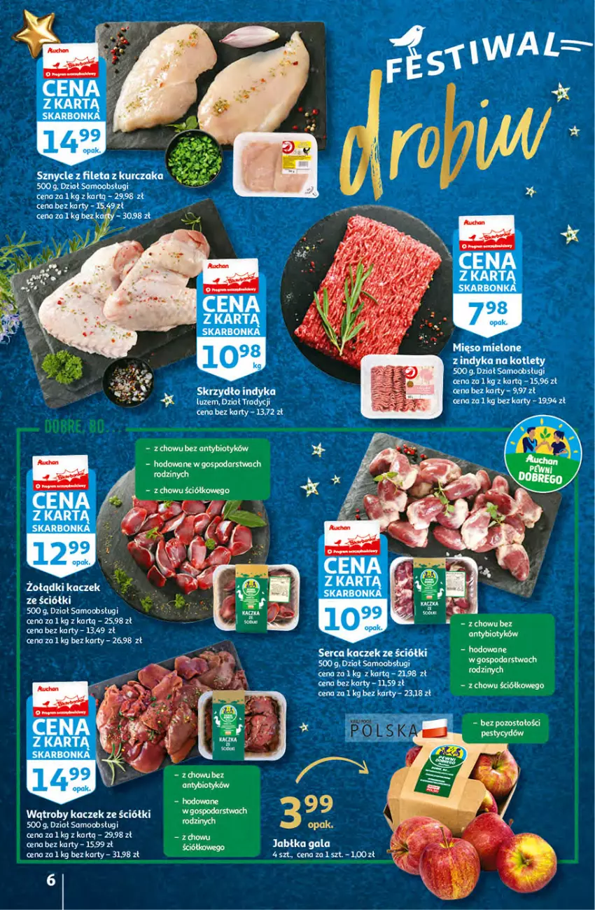 Gazetka promocyjna Auchan - Gazetka Koszyk Oszczędności Auchan Hipermarkety - ważna 10.11 do 16.11.2022 - strona 6 - produkty: Gala, Jabłka, Kotlet, Kurczak, Mięso, Mięso mielone, Ser