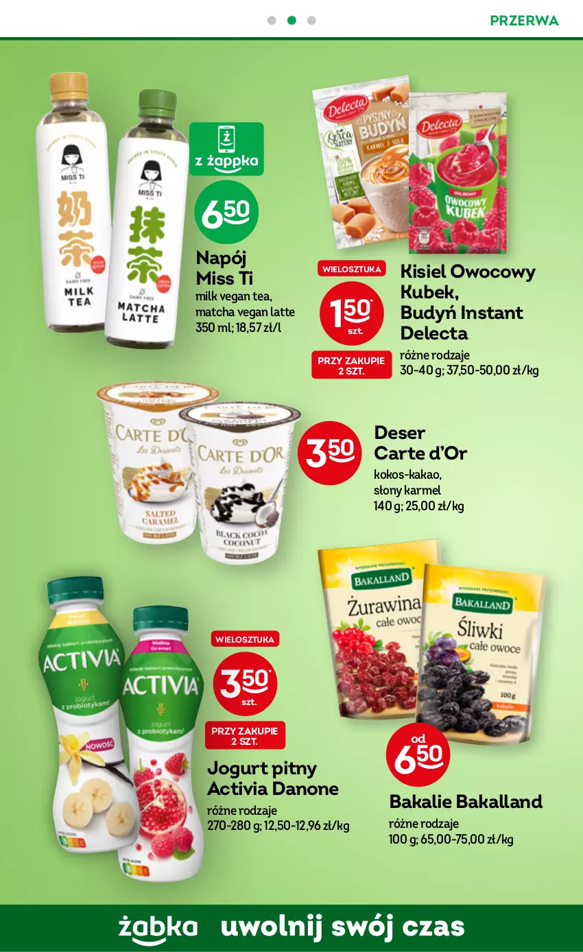 Gazetka promocyjna Żabka - ważna 09.11 do 15.11.2022 - strona 26 - produkty: Activia, Bakalland, Budyń, Danone, Delecta, Deser, Jogurt, Jogurt pitny, Kakao, Kisiel, Kokos, Kubek, Napój, Ser