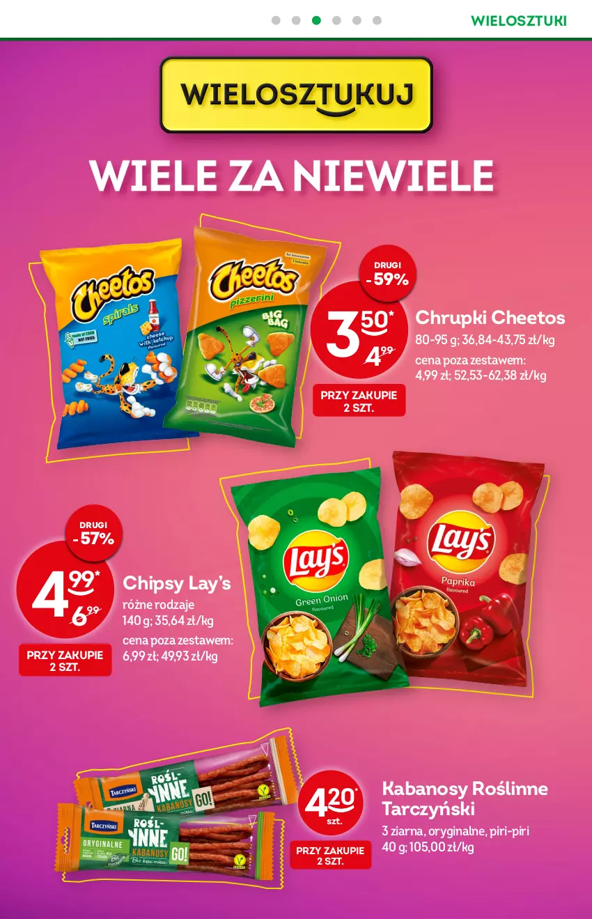 Gazetka promocyjna Żabka - ważna 14.09 do 20.09.2022 - strona 18 - produkty: Cheetos, Chipsy, Chrupki, Gin, Kabanos, Lay’s, Tarczyński