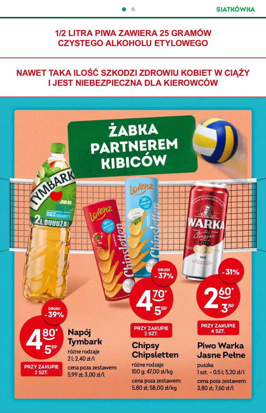 Gazetka promocyjna Żabka - ważna 14.09 do 20.09.2022 - strona 6 - produkty: Chipsy, Gra, Napój, Piec, Piwa, Piwo, Tymbark, Warka