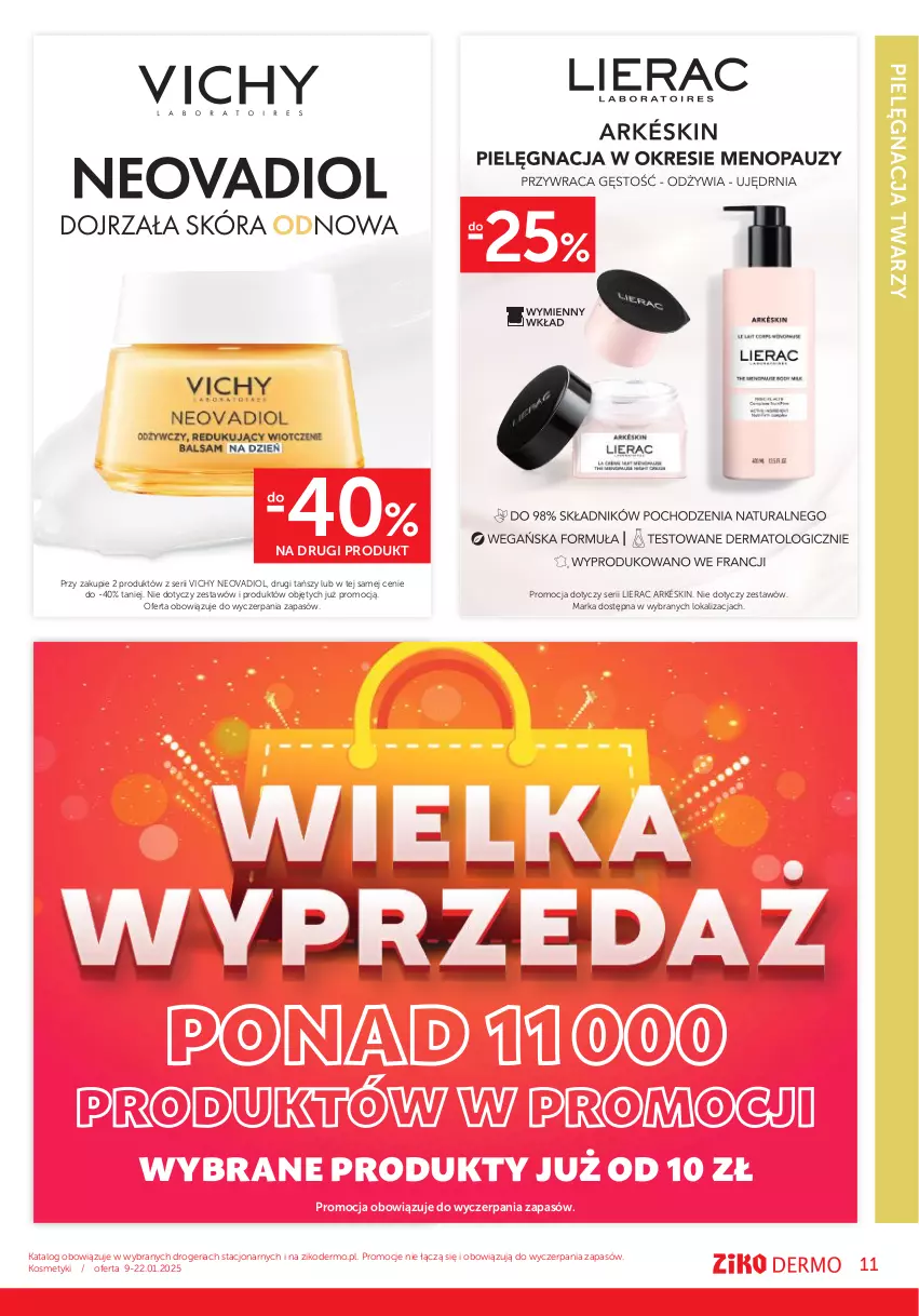 Gazetka promocyjna Ziko - Gazetka Ziko Dermo - ważna 09.01 do 22.01.2025 - strona 11 - produkty: Lierac, Ser, Vichy