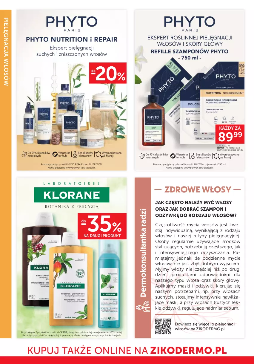 Gazetka promocyjna Ziko - Gazetka Ziko Dermo - ważna 09.01 do 22.01.2025 - strona 22 - produkty: Klorane, Mięta, Phyto, Pielęgnacja włosów, Ser, Szampon