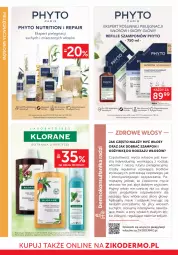 Gazetka promocyjna Ziko - Gazetka Ziko Dermo - Gazetka - ważna od 22.01 do 22.01.2025 - strona 22 - produkty: Pielęgnacja włosów, Ser, Klorane, Phyto, Szampon, Mięta