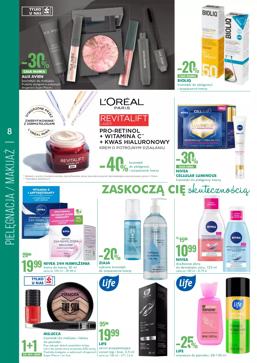 Gazetka promocyjna Super Pharm - Gazetka - ważna 15.09 do 28.09.2022 - strona 8 - produkty: Fa, Koc, Lakier, Makijaż, Nivea, Rum, Ser, Serum, Ziaja