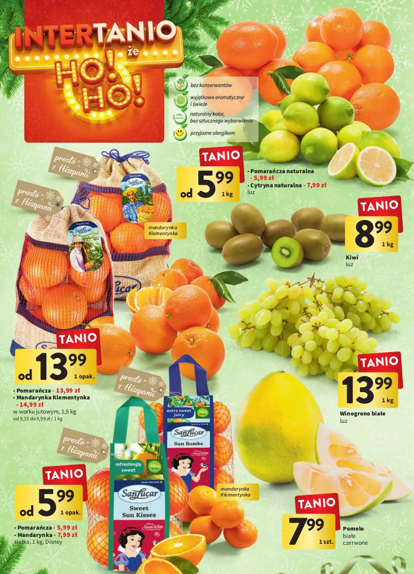 Gazetka promocyjna Intermarche - Gazetka Intermarche - ważna 15.12 do 19.12.2022 - strona 16 - produkty: Disney, Kiwi, Pomelo, Siatka, Wino