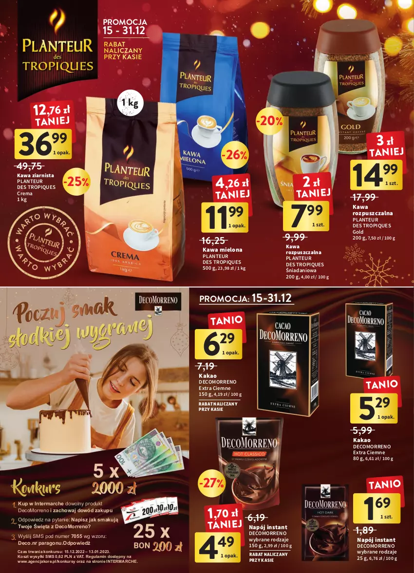 Gazetka promocyjna Intermarche - Gazetka Intermarche - ważna 15.12 do 19.12.2022 - strona 32 - produkty: Danio, Kakao, Kawa, Kawa mielona, Kawa rozpuszczalna, Kawa ziarnista, Kosz, Napój