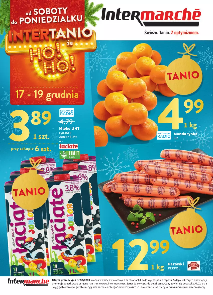 Gazetka promocyjna Intermarche - Gazetka Intermarche - ważna 15.12 do 19.12.2022 - strona 48 - produkty: Mleko, Parówki, Pekpol