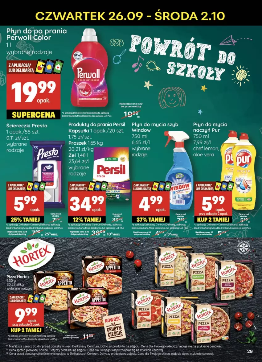 Gazetka promocyjna Delikatesy Centrum - NOWA GAZETKA Delikatesy Centrum od 26 września! 26.09-02.10.2024 - ważna 26.09 do 02.10.2024 - strona 29 - produkty: Aloe vera, Dron, Figi, Hortex, Kosz, Orka, Persil, Pizza, Płyn do mycia, Pur, Rum