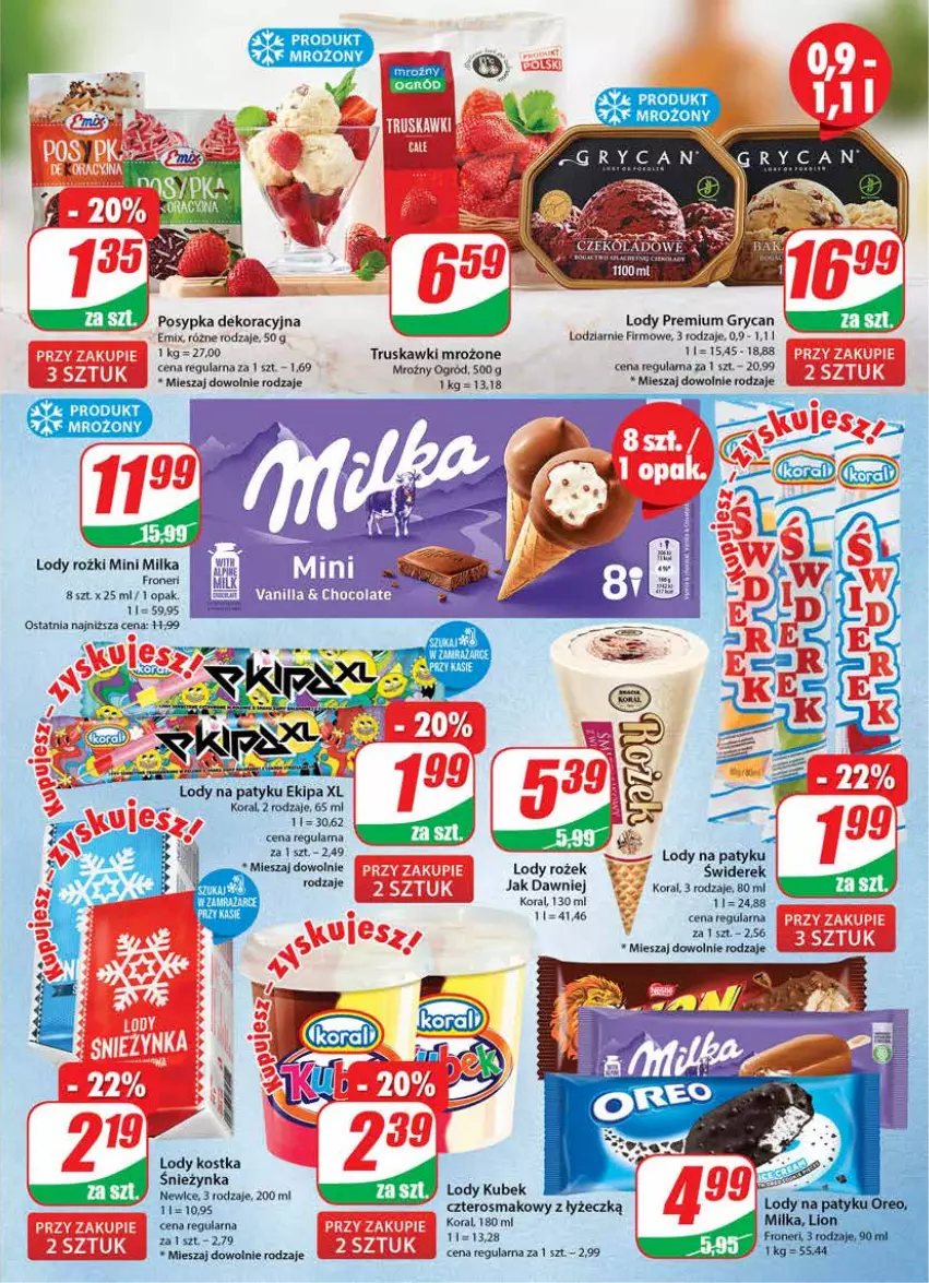 Gazetka promocyjna Dino - Gazetka 18 - ważna 04.05 do 09.05.2023 - strona 9 - produkty: Gry, Kubek, Lody, Milka, Ogród, Truskawki