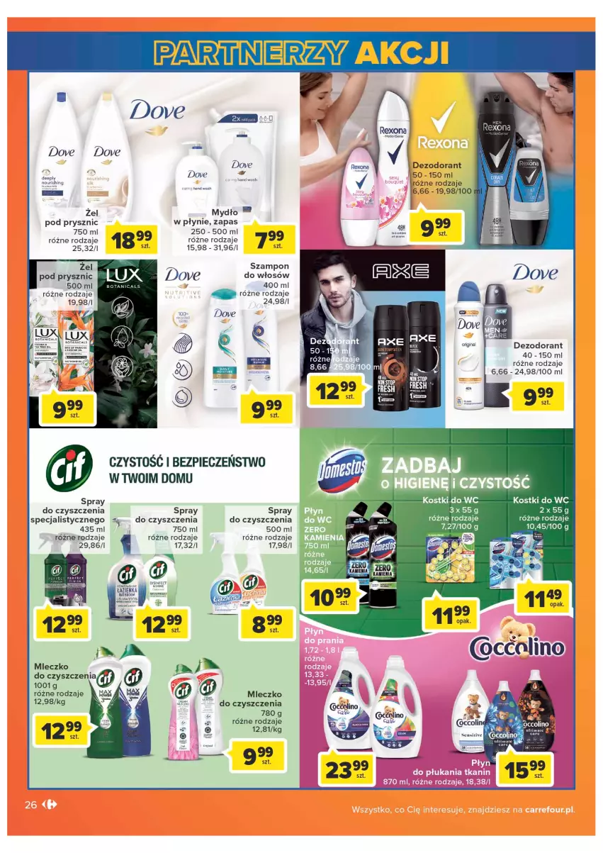 Gazetka promocyjna Carrefour - Gazetka Carrefour - ważna 08.02 do 28.02.2022 - strona 26 - produkty: Dezodorant, Dove, Mleczko, Mydło, Piec, Spray do czyszczenia, Szampon