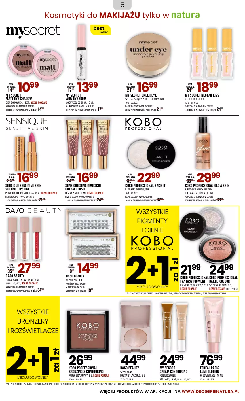 Gazetka promocyjna Drogerie Natura - Gazetka Drogerie Natura - ważna 05.06 do 22.06.2025 - strona 5 - produkty: Bronzer, Cień, Eveline, Fa, Fanta, KOBO, Makijaż, Olej, Paleta, Puder, Puder do twarzy, Rozświetlacz