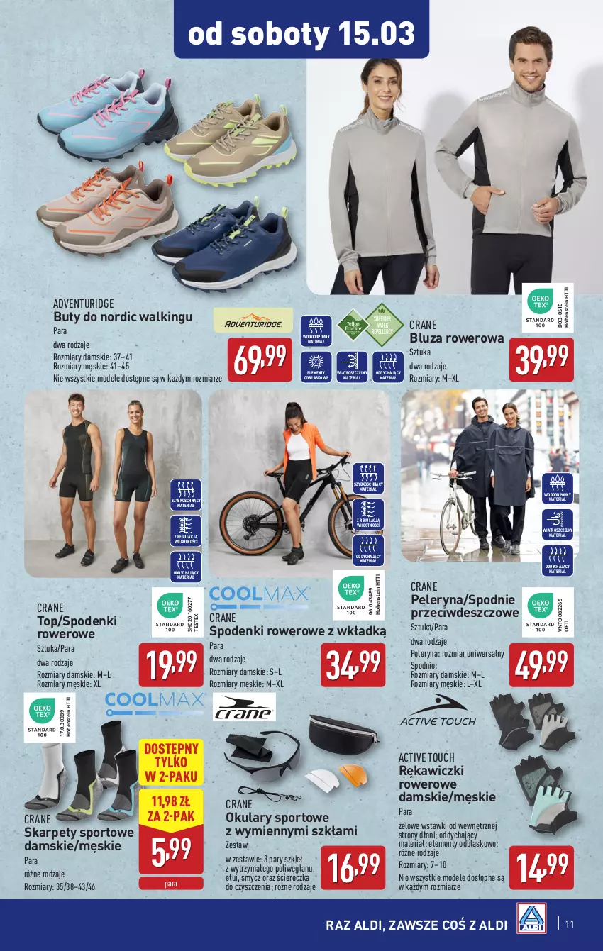 Gazetka promocyjna Aldi - Artykuły przemysłowe i tekstylia - ważna 12.03 do 15.03.2025 - strona 11 - produkty: Bluza, Buty, Karp, LG, Por, Rower, Smycz, Spodnie, Sport, Top