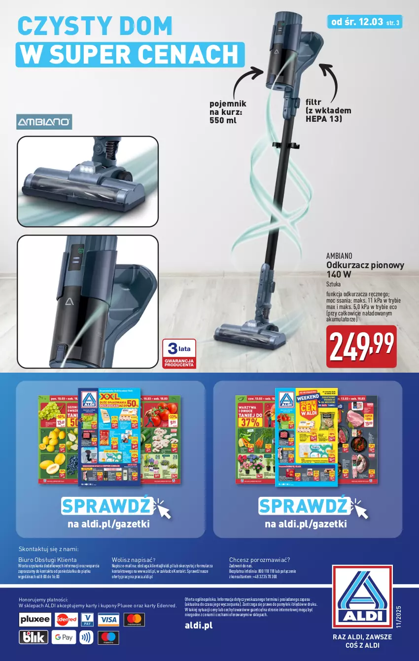 Gazetka promocyjna Aldi - Artykuły przemysłowe i tekstylia - ważna 12.03 do 15.03.2025 - strona 12 - produkty: Akumulator, Biuro, O nas, Odkurzacz, Pojemnik, Por