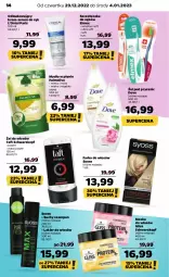 Gazetka promocyjna Netto - Artykuły spożywcze - Gazetka - ważna od 04.01 do 04.01.2023 - strona 14 - produkty: Mydło w płynie, Ser, Rum, Palmolive, Migdały, Szczoteczka do zębów, Schwarzkopf, Taft, Dove, L’Oréal, Maska do włosów, Serum, Miód, Szampon, Syoss, Serum do rąk, Lakier do włosów, Mydło, Suchy szampon, Elmex, Maska, Szczoteczka, Lakier, Farba do włosów, Mleko, Fa