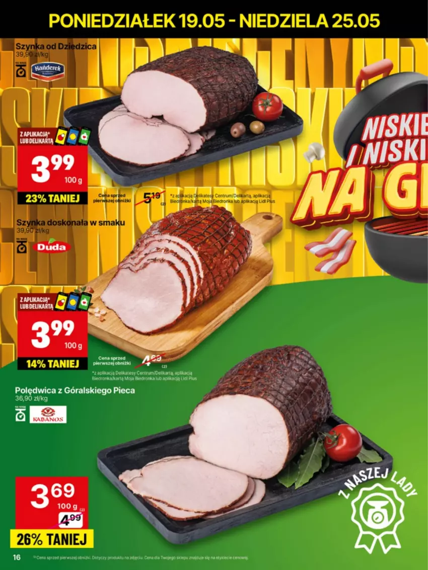 Gazetka promocyjna Delikatesy Centrum - Franczyza DC21 Poniedziałek - ważna 19.05 do 25.05.2025 - strona 16 - produkty: Polędwica