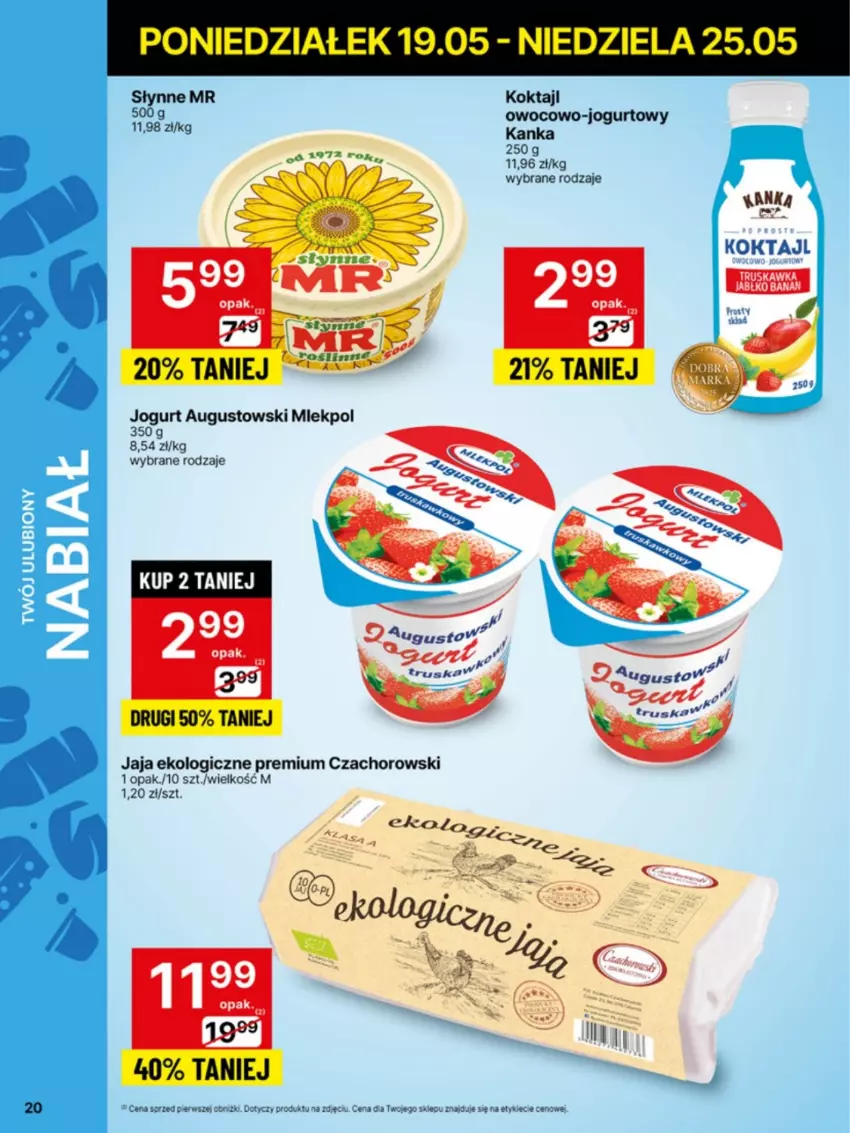 Gazetka promocyjna Delikatesy Centrum - Franczyza DC21 Poniedziałek - ważna 19.05 do 25.05.2025 - strona 20 - produkty: Jaja, Jogurt