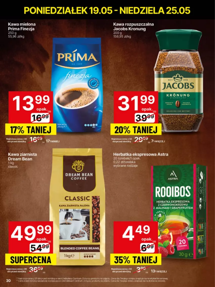 Gazetka promocyjna Delikatesy Centrum - Franczyza DC21 Poniedziałek - ważna 19.05 do 25.05.2025 - strona 30 - produkty: Jacobs, Kawa, Kawa mielona, Kawa ziarnista, Rum