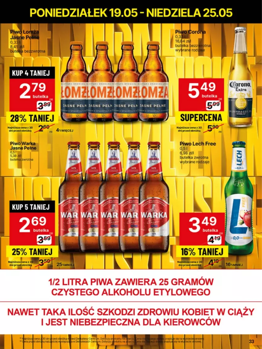 Gazetka promocyjna Delikatesy Centrum - Franczyza DC21 Poniedziałek - ważna 19.05 do 25.05.2025 - strona 33 - produkty: Gra, Piec, Piwa