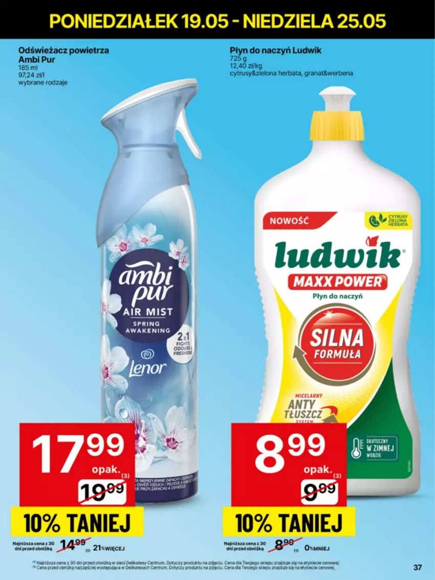 Gazetka promocyjna Delikatesy Centrum - Franczyza DC21 Poniedziałek - ważna 19.05 do 25.05.2025 - strona 37 - produkty: Ambi Pur, Gra, Granat, Herbata, Ludwik, Odświeżacz powietrza, Pur, Rum