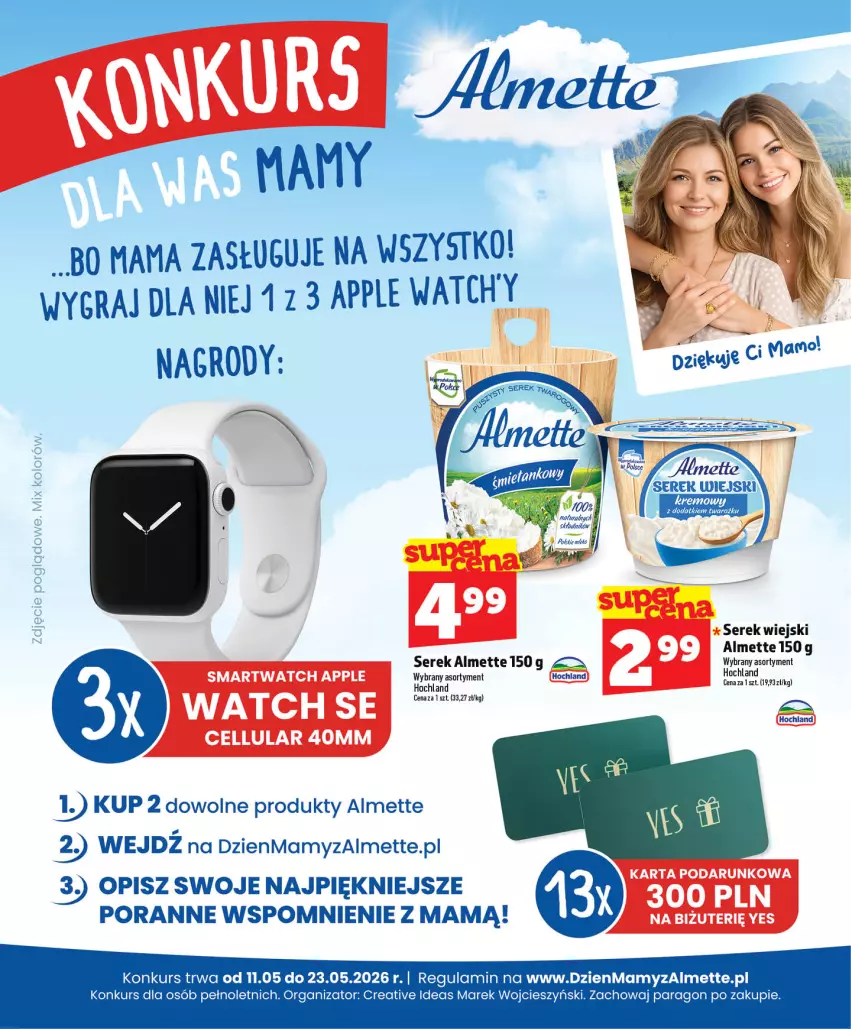 Gazetka promocyjna Topaz - Gazetka - ważna 14.05 do 20.05.2026 - strona 27 - produkty: Almette, Gra, Hochland, Por, Ser, Serek, Serek wiejski