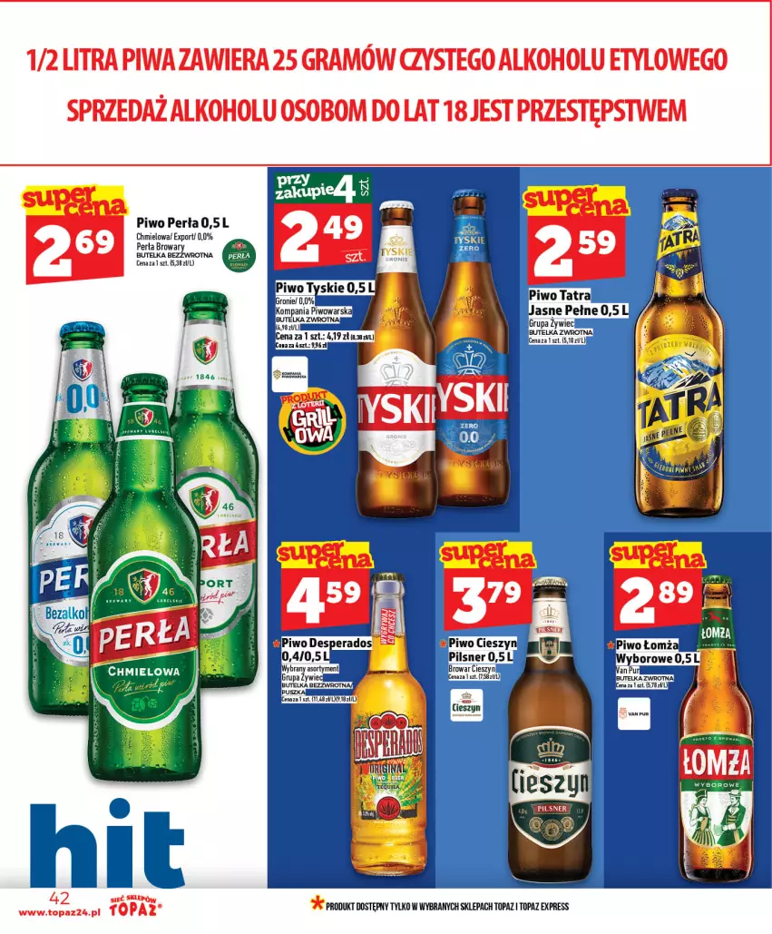 Gazetka promocyjna Topaz - Gazetka - ważna 14.05 do 20.05.2026 - strona 42 - produkty: Perła, Piwo, Por, Top