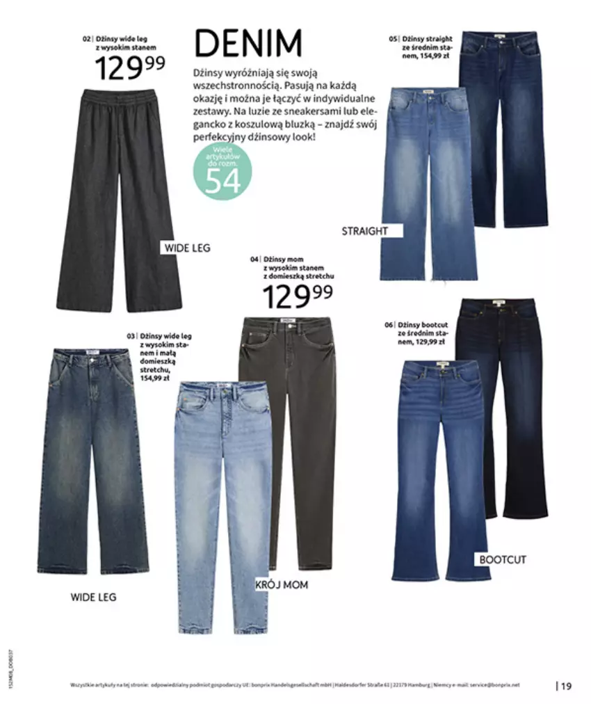 Gazetka promocyjna Bonprix - POWRÓT MODY LAT 70. - ważna 02.09 do 13.10.2025 - strona 21 - produkty: Dżinsy, Gra, Kosz