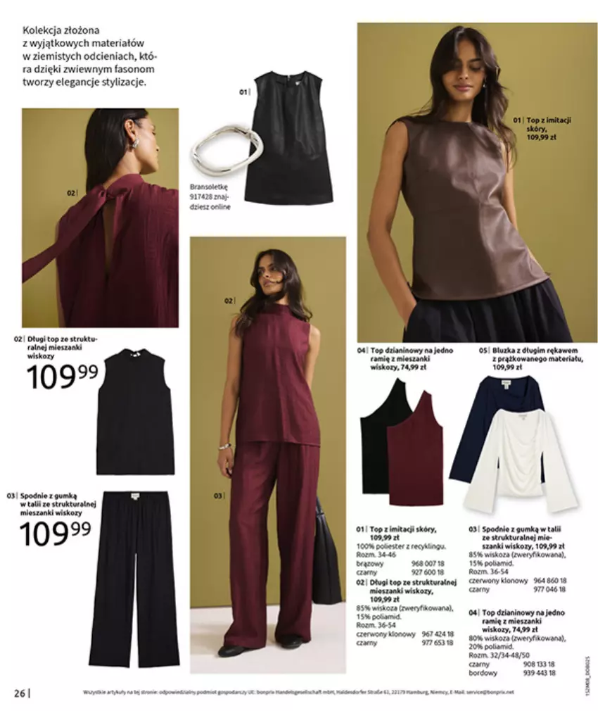 Gazetka promocyjna Bonprix - POWRÓT MODY LAT 70. - ważna 02.09 do 13.10.2025 - strona 28 - produkty: Fa, Gra, Gry, LG, Por, Spodnie, Top
