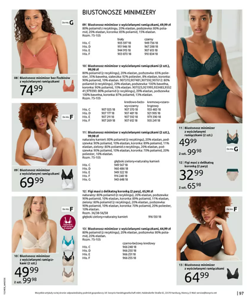Gazetka promocyjna Bonprix - POWRÓT MODY LAT 70. - ważna 02.09 do 13.10.2025 - strona 99 - produkty: Biustonosz, Figi, Gra, Gry, HP, Olej, Sos