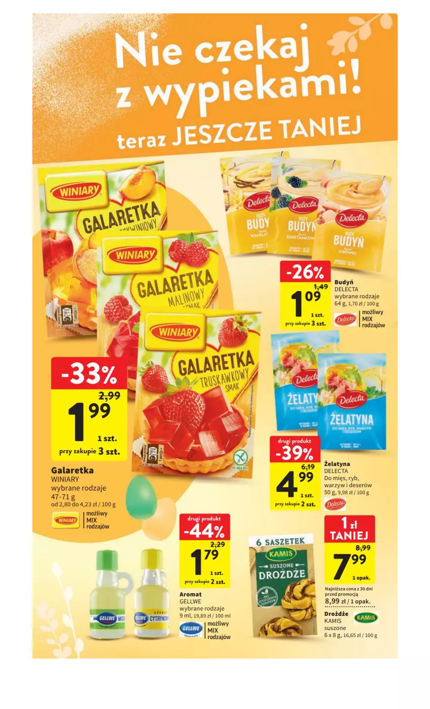 Gazetka promocyjna Intermarche - Gazetka Intermarche - ważna 30.03 do 03.04.2023 - strona 10 - produkty: Budyń, Delecta, Deser, Drożdże, Gala, Galaretka, Kamis, Ser, Winiary