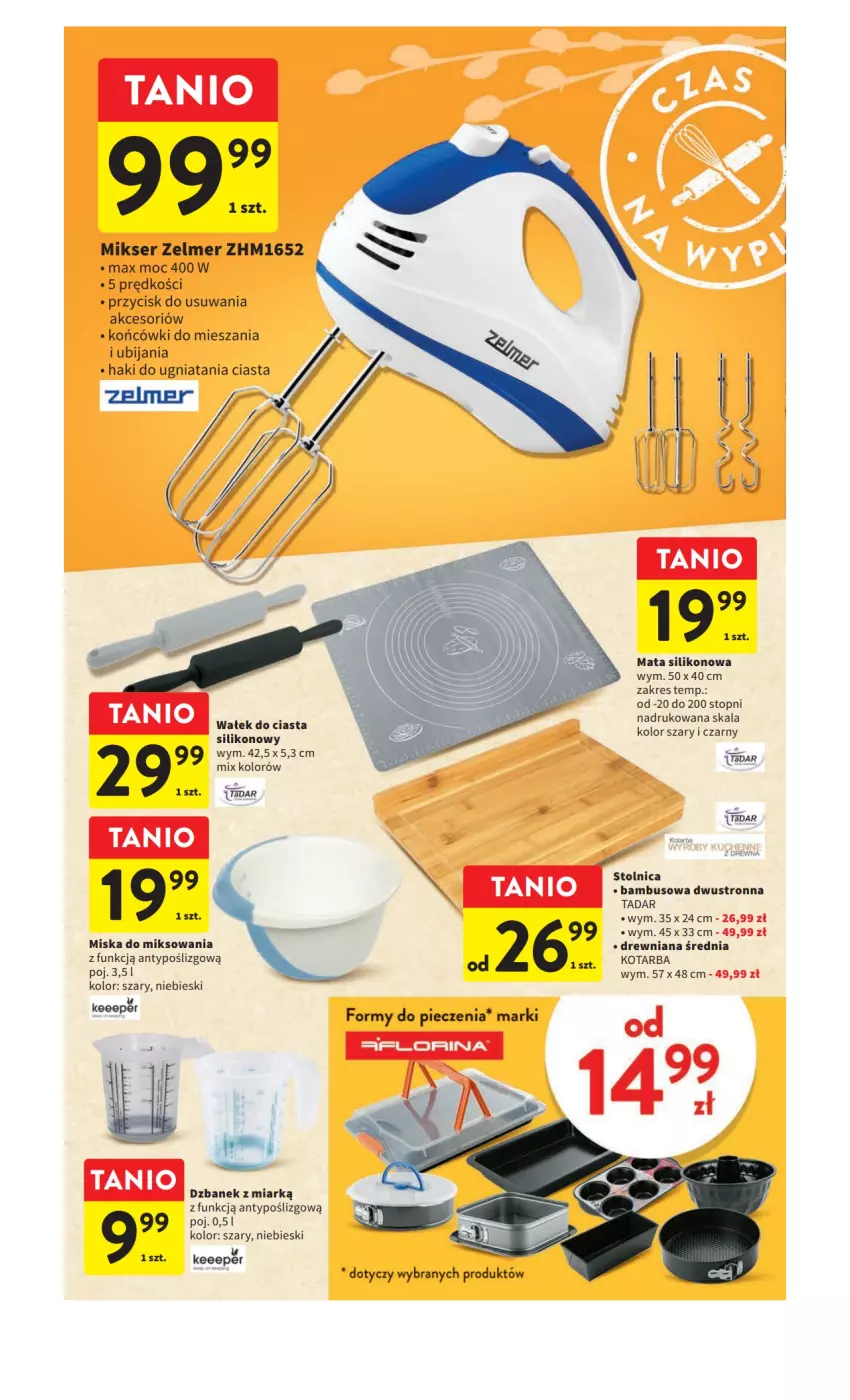 Gazetka promocyjna Intermarche - Gazetka Intermarche - ważna 30.03 do 03.04.2023 - strona 12 - produkty: Mikser, Miska, Piec, Ser, Stolnica, Top, Wałek, Wałek do ciasta, Zelmer