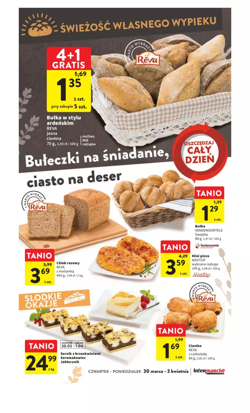 Gazetka promocyjna Intermarche - Gazetka Intermarche - ważna 30.03 do 03.04.2023 - strona 27 - produkty: Bułka, Chleb, Makowiec, Pizza, Ser, Top