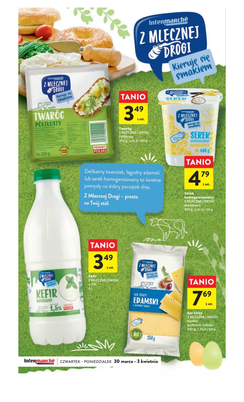 Gazetka promocyjna Intermarche - Gazetka Intermarche - ważna 30.03 do 03.04.2023 - strona 36 - produkty: Edam, Kefir, Ser, Stół, Twaróg