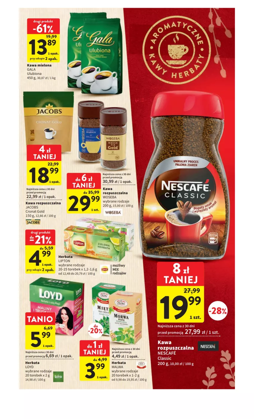 Gazetka promocyjna Intermarche - Gazetka Intermarche - ważna 30.03 do 03.04.2023 - strona 37 - produkty: Gala, Herbata, Jacobs, Kawa, Kawa mielona, Kawa rozpuszczalna, Lipton, Loyd, Woseba