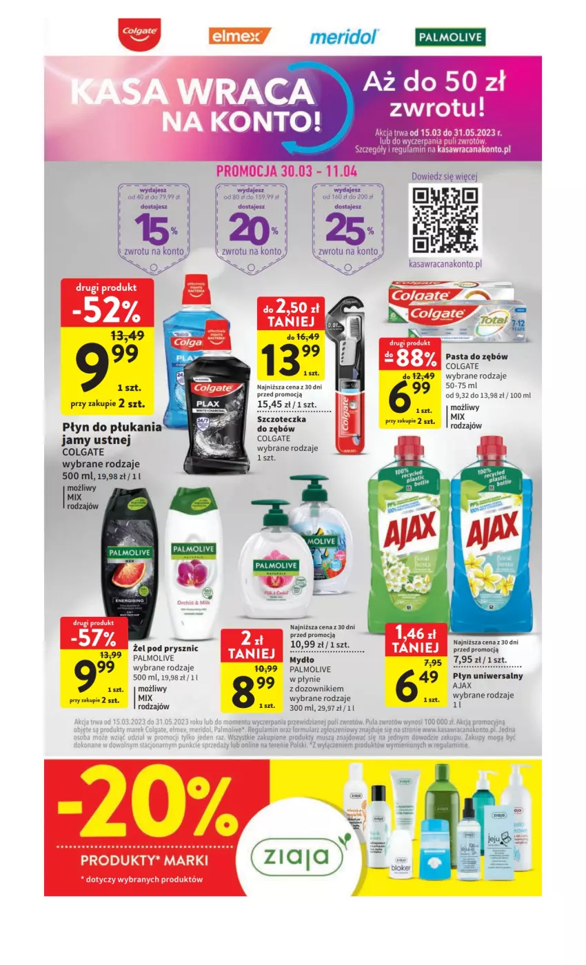 Gazetka promocyjna Intermarche - Gazetka Intermarche - ważna 30.03 do 03.04.2023 - strona 45 - produkty: Acana, Ajax, Colgate, Dozownik, LG, Mus, Mydło, Palmolive, Pasta do zębów, Płyn do płukania, Szczoteczka