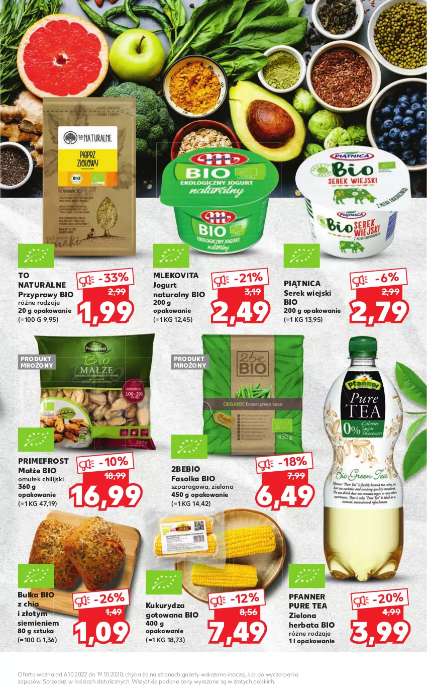 Gazetka promocyjna Kaufland - Ulotka HENKEL - ważna 06.10 do 19.10.2022 - strona 3 - produkty: Bułka, Chia, Fa, Herbata, Jogurt, Jogurt naturalny, Kukurydza, Małże, Mleko, Mlekovita, Piątnica, Przyprawy, Pur, Ser, Serek, Serek wiejski