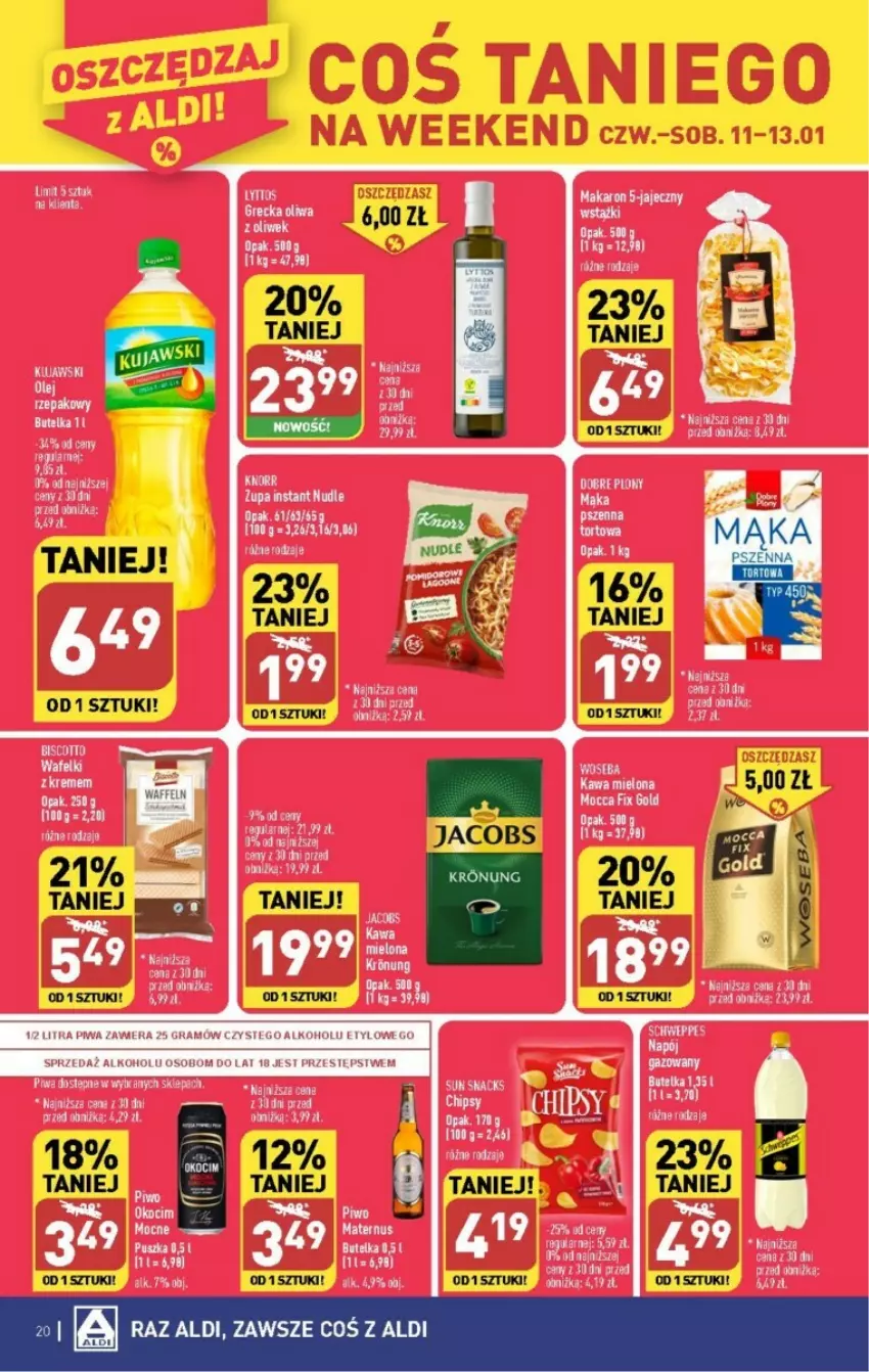 Gazetka promocyjna Aldi - ważna 08.01 do 13.01.2024 - strona 13 - produkty: Kawa, Kawa mielona, Kujawski, Mąka, Makaron, Mop, Piwa