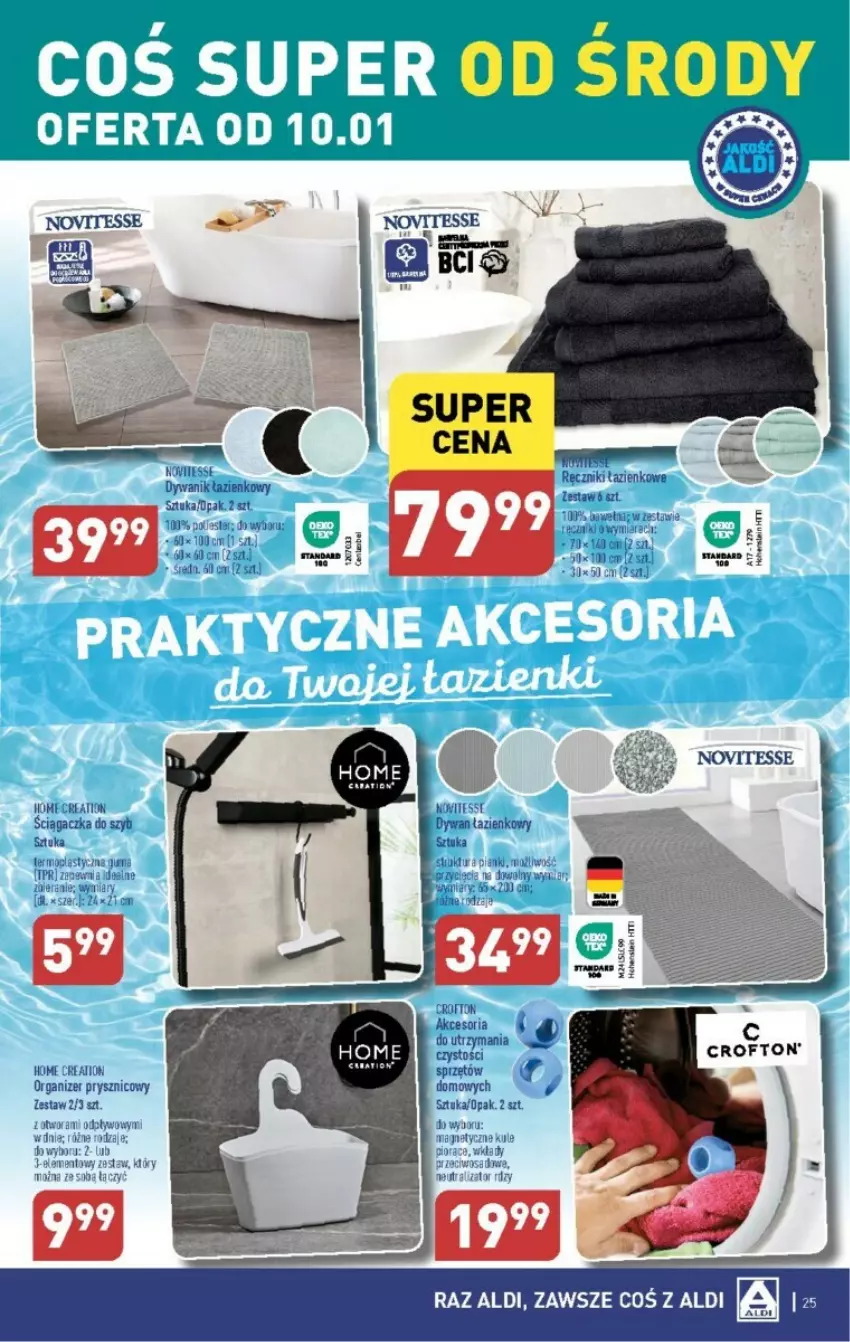 Gazetka promocyjna Aldi - ważna 08.01 do 13.01.2024 - strona 18 - produkty: Dywan, Dywanik, Mop, Organizer, Ręcznik