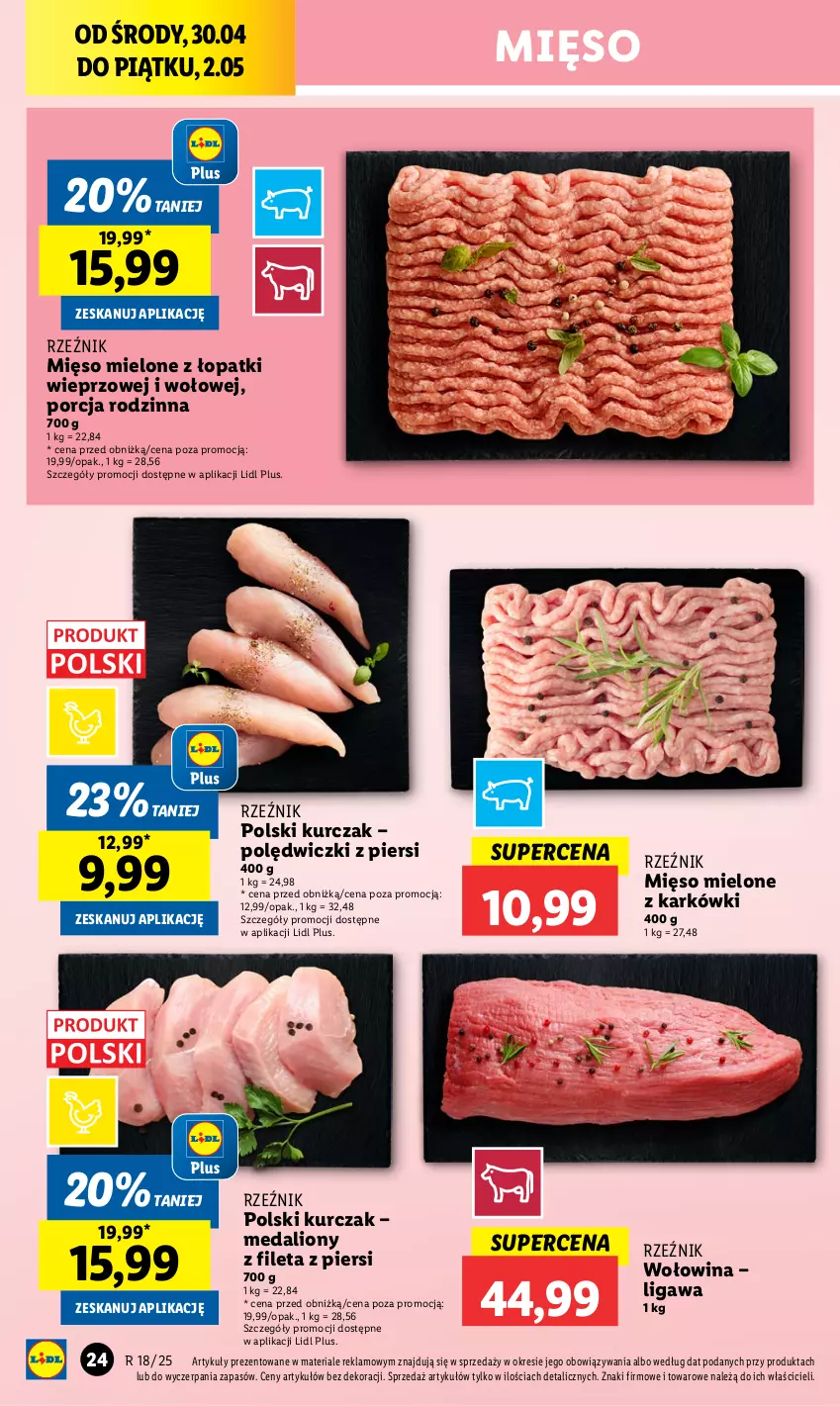 Gazetka promocyjna Lidl - GAZETKA - ważna 30.04 do 02.05.2025 - strona 28 - produkty: Kurczak, Lion, Mięso, Mięso mielone, Mięso mielone z łopatki wieprzowej, Por, Wołowina