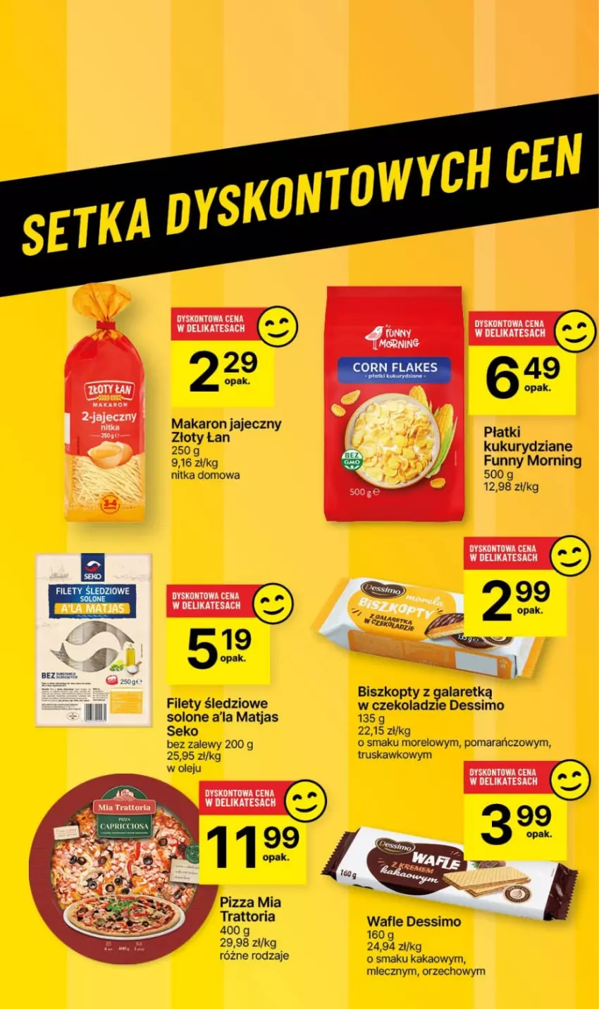 Gazetka promocyjna Delikatesy Centrum - Dyskontowe ceny w Delikatesach Centrum - ważna 01.02 do 07.02.2024 - strona 42 - produkty: Biszkopty, Gala, Kakao, Makaron, Matjas, Olej, Pizza, SEKO, Wafle