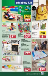 Gazetka promocyjna Aldi - Artykuły przemysłowe i tekstylia - Gazetka - ważna od 09.11 do 09.11.2024 - strona 11 - produkty: Gra, Tran, Zabawka, Mattel, Torba, Mata wodna, Dzieci, Klocki, Drewniane klocki