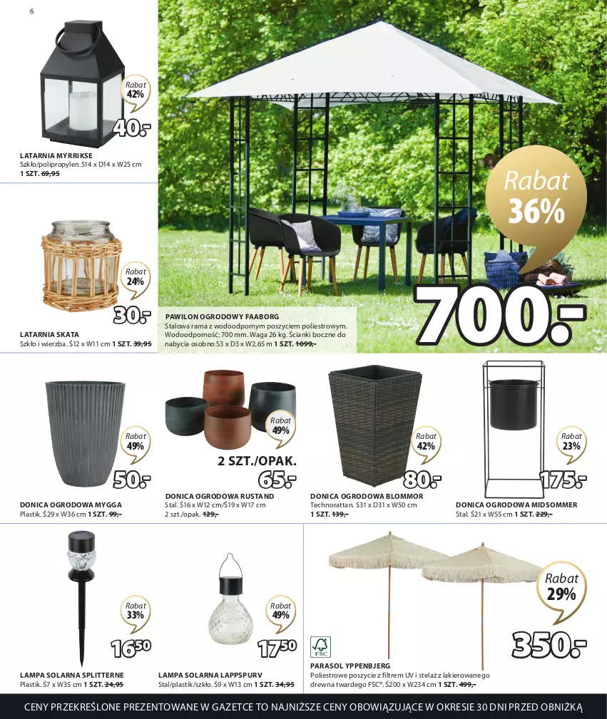 Gazetka promocyjna Jysk - Oferta tygodnia - ważna 17.05 do 20.06.2023 - strona 7 - produkty: Fa, Lakier, Lampa, Latarnia, Parasol, Por, Pur, Rama, Rust, Waga