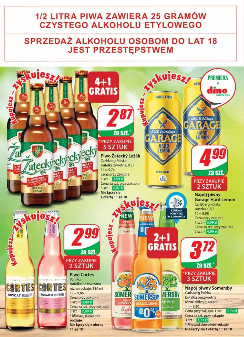 Gazetka promocyjna Dino - Gazetka 26 / 2024 - ważna 26.06 do 02.07.2024 - strona 46 - produkty: Carlsberg, Mus, Napój, Piwo, Somersby