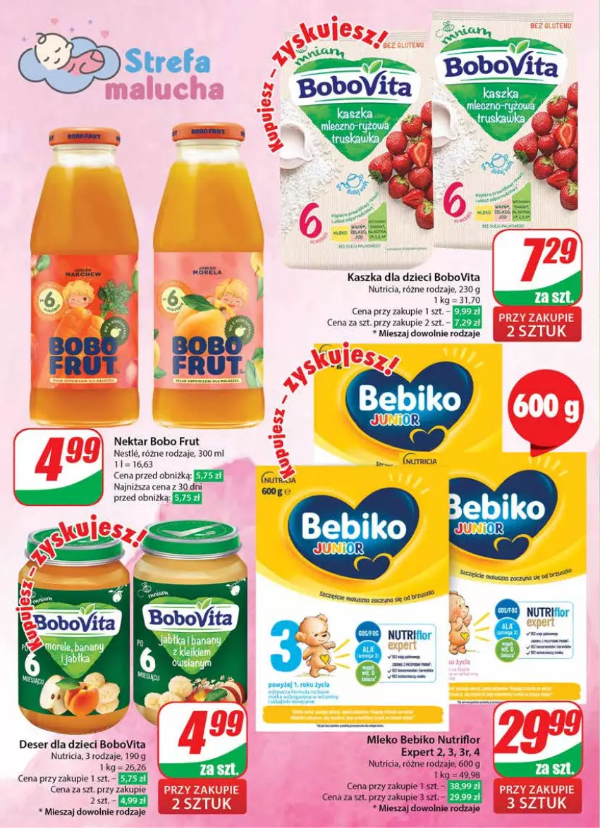 Gazetka promocyjna Dino - Gazetka 26 / 2024 - ważna 26.06 do 02.07.2024 - strona 8 - produkty: Bebiko, BoboVita, Deser, Dzieci, Fa, Mleko, Morela, Nektar, Ryż, Ser