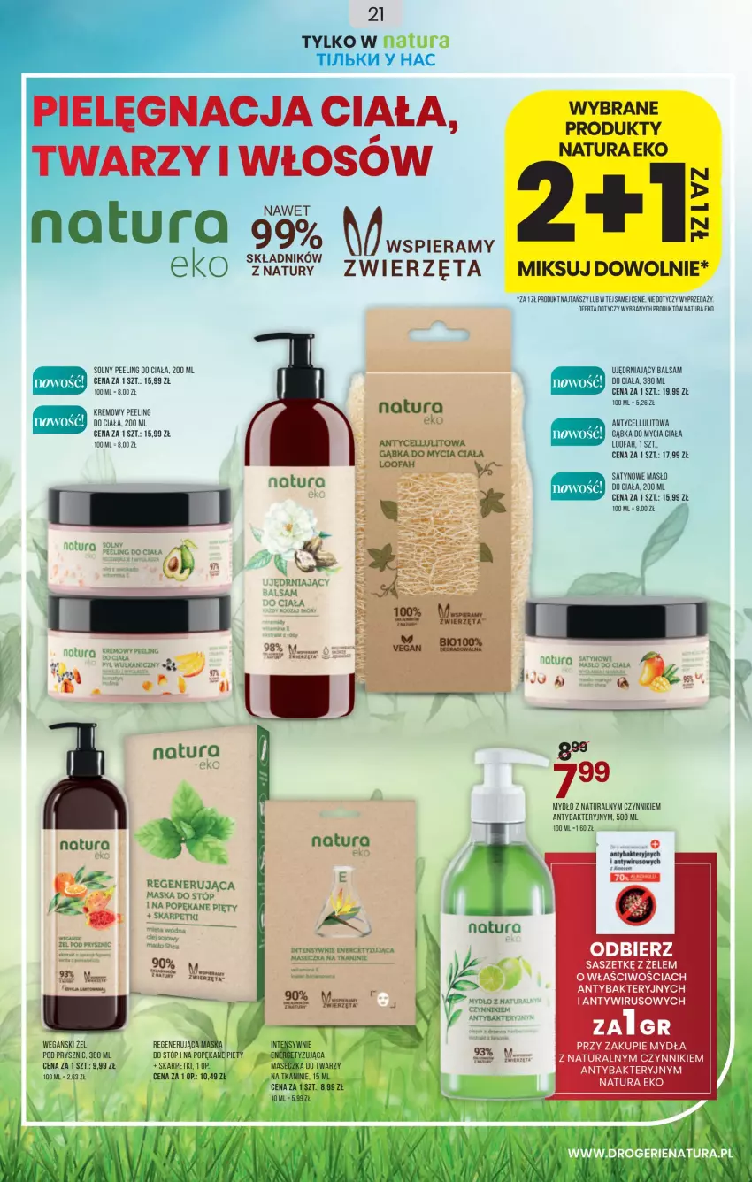 Gazetka promocyjna Drogerie Natura - Gazetka Drogerie Natura - ważna 01.07 do 31.07.2022 - strona 21 - produkty: Fa, Karp, Maska, Maska do stóp, Masło, Mydło, Peeling, Regenerująca maska, Skarpetki, Zwierzęta