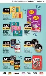 Gazetka promocyjna Netto - Artykuły spożywcze - Gazetka - ważna od 11.09 do 11.09.2024 - strona 15 - produkty: Kurczak, Pur, Whiskas, Friskies, Karma mokra dla kotów, Purina, Przysmaki