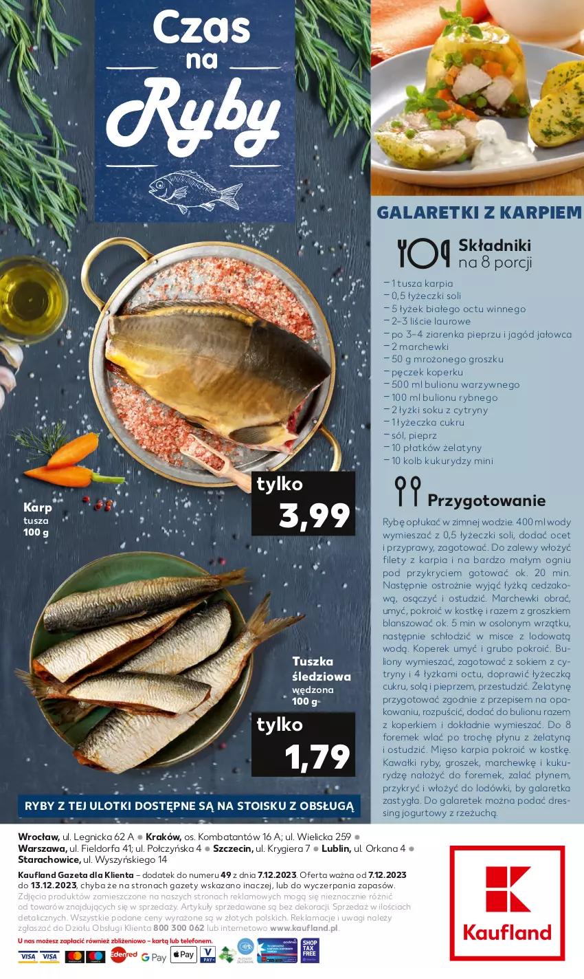 Gazetka promocyjna Kaufland - Kaufland - ważna 07.12 do 13.12.2023 - strona 2 - produkty: Bulion, Cedzak, Cytryny, Dres, Fa, Gala, Galaretka, Galaretki, Groszek, Jogurt, Karp, Kawa, Laur, Lion, Mięso, Ocet, Orka, Pieprz, Por, Przyprawy, Sok, Sól, Tusz, Tuszka śledziowa, Tuszka śledziowa wędzona, Wagi