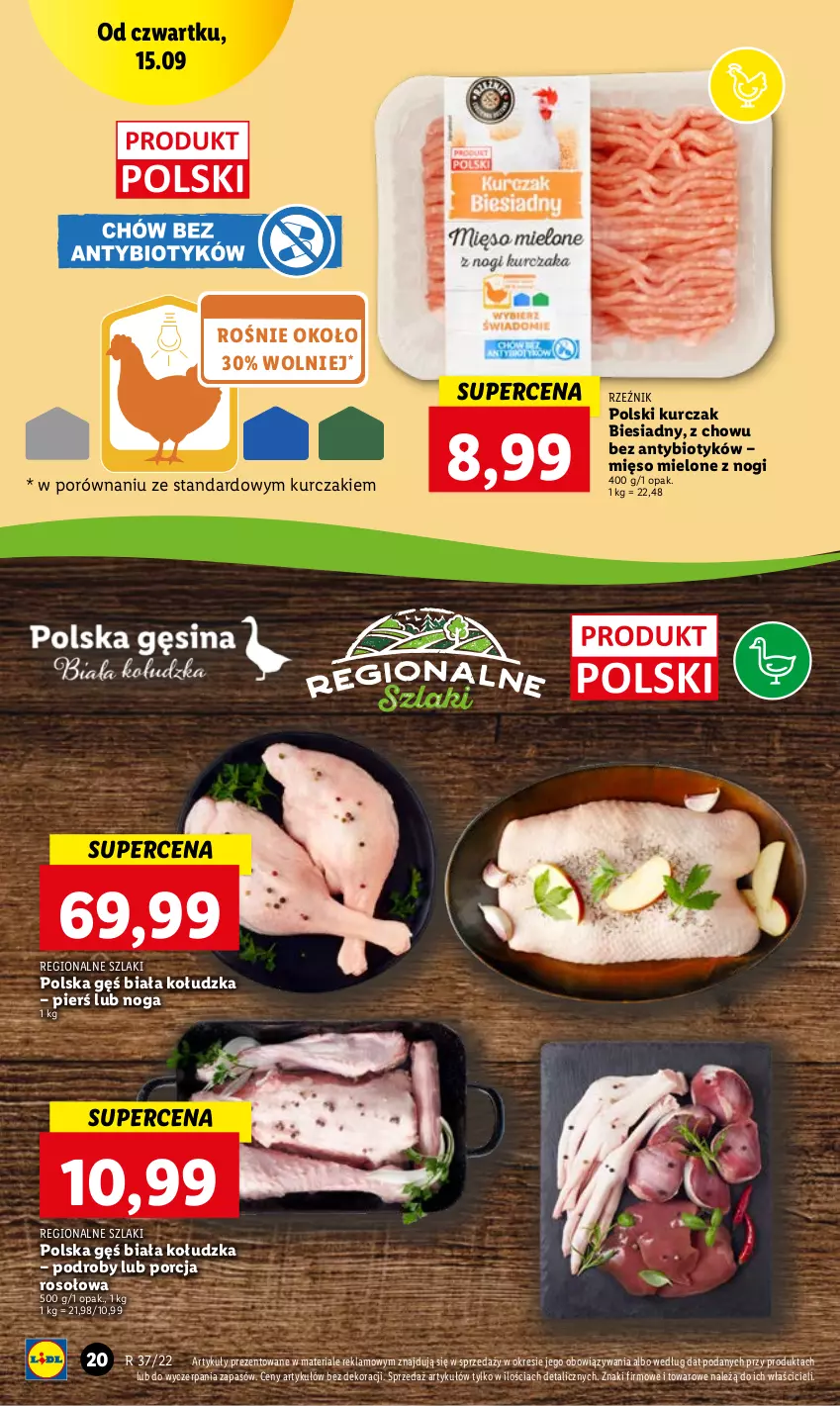 Gazetka promocyjna Lidl - GAZETKA - ważna 15.09 do 17.09.2022 - strona 20 - produkty: Kurczak, Mięso, Mięso mielone, Por